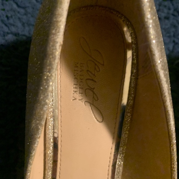 Badgley Mischka Jewel gold kitten heals Sz 9 - Picture 4 of 4